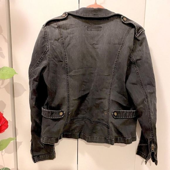 🌷RALPH Lauren🌷 Dark Denim Asymmetrical Zipper Jacket   - Picture 6 of 12